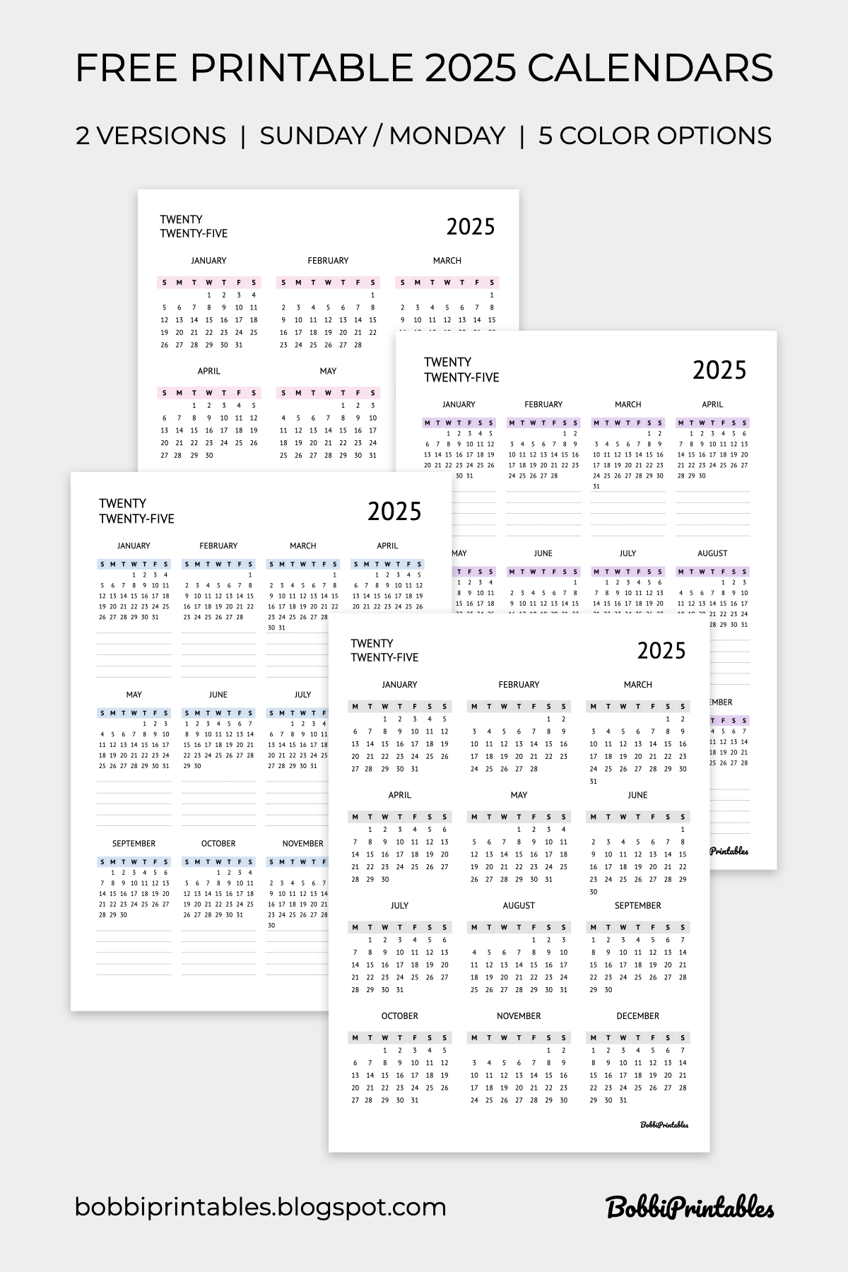 Free Yearly Printable Calendar 2025 For Teacher