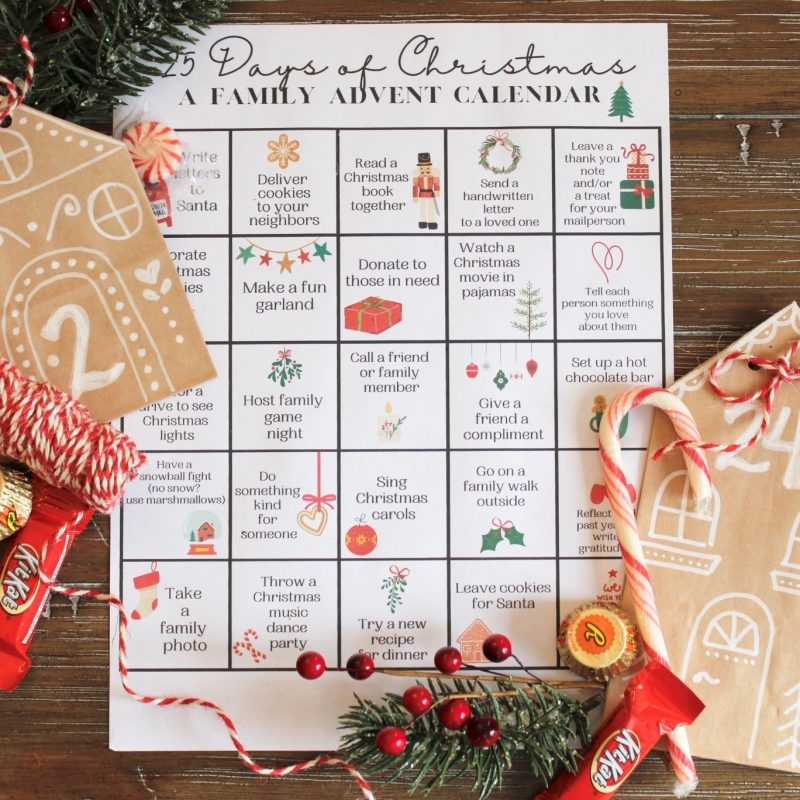 Free Printable Advent Calendar For Kids Families Little Miss TLC