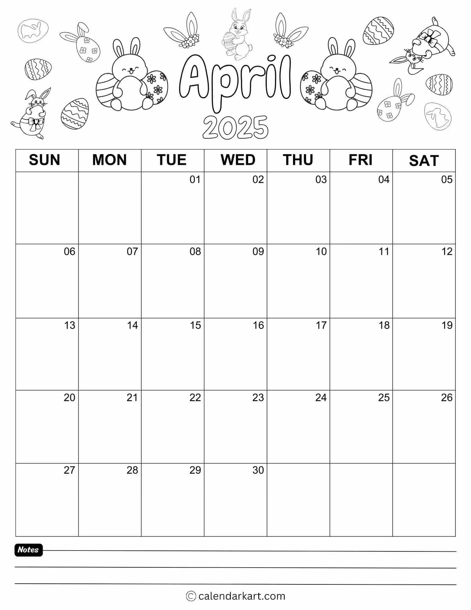 Free Printable April 2025 Calendars 30 Free Printable PDF