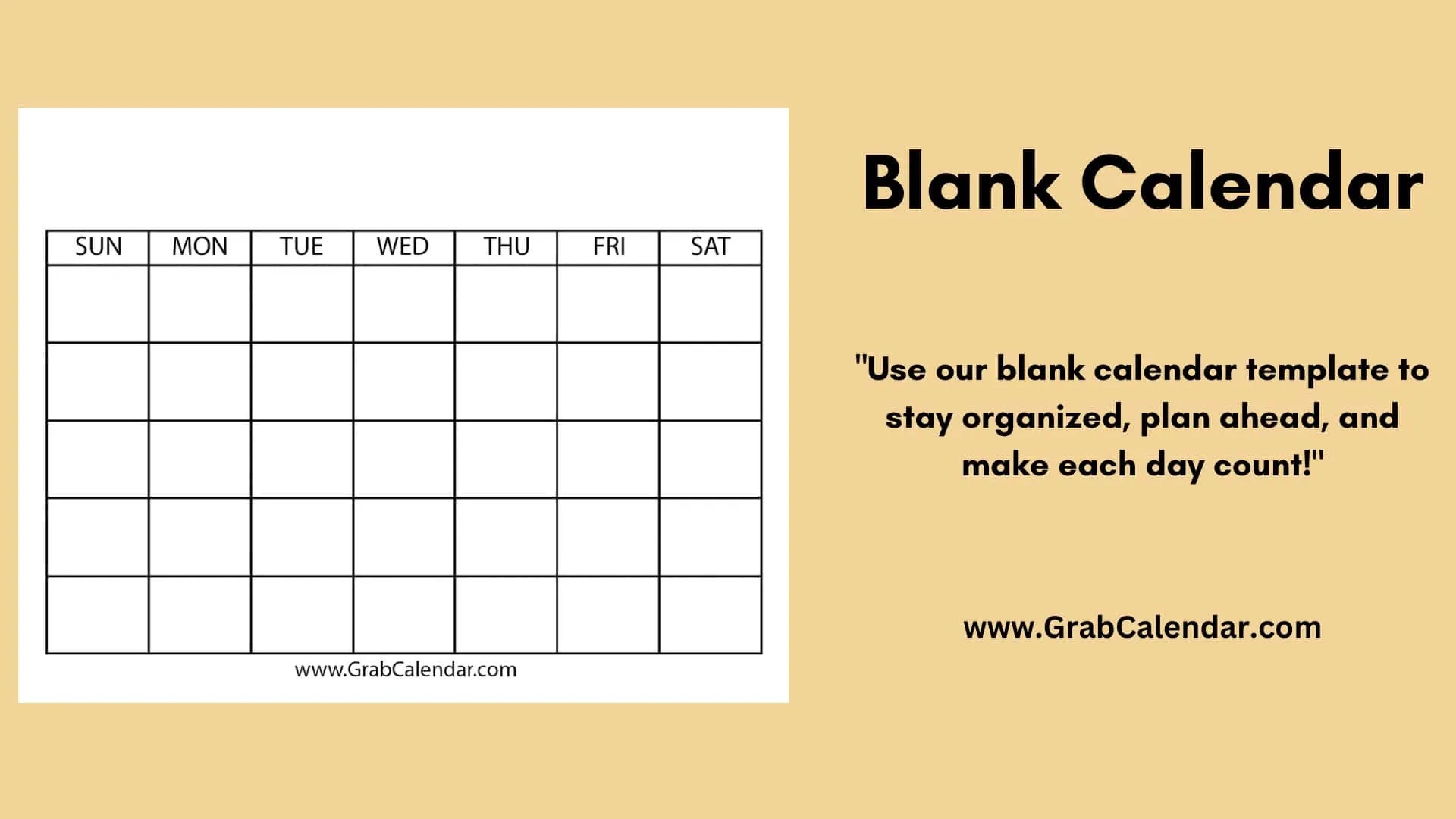 Free Blank Printable Calendar 2025