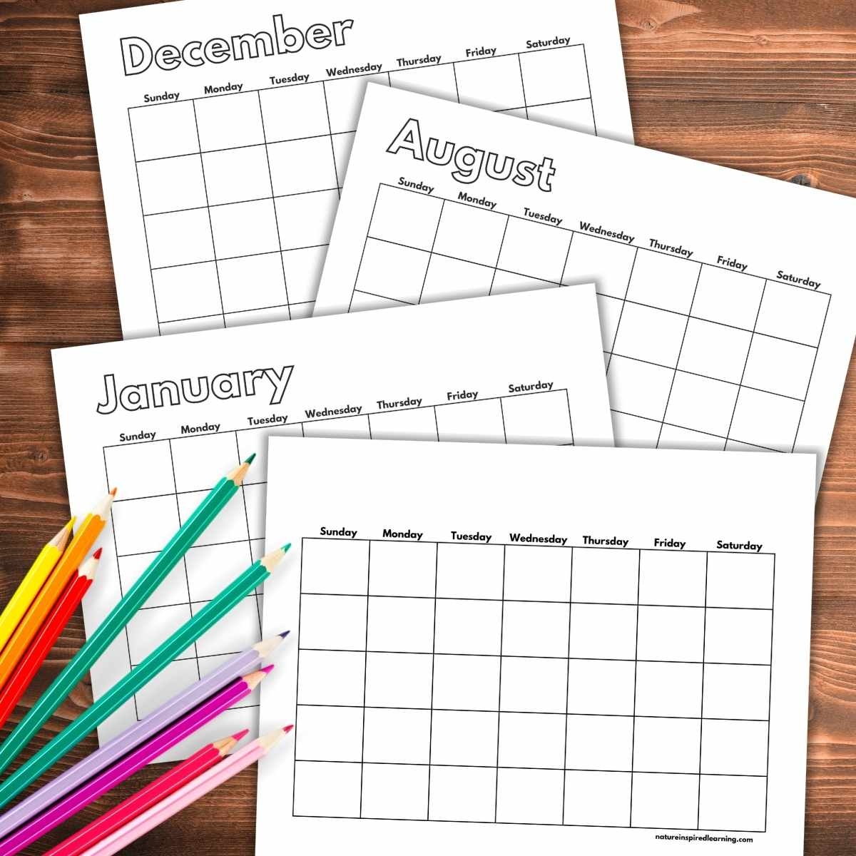 Free Learning Calendar Printables