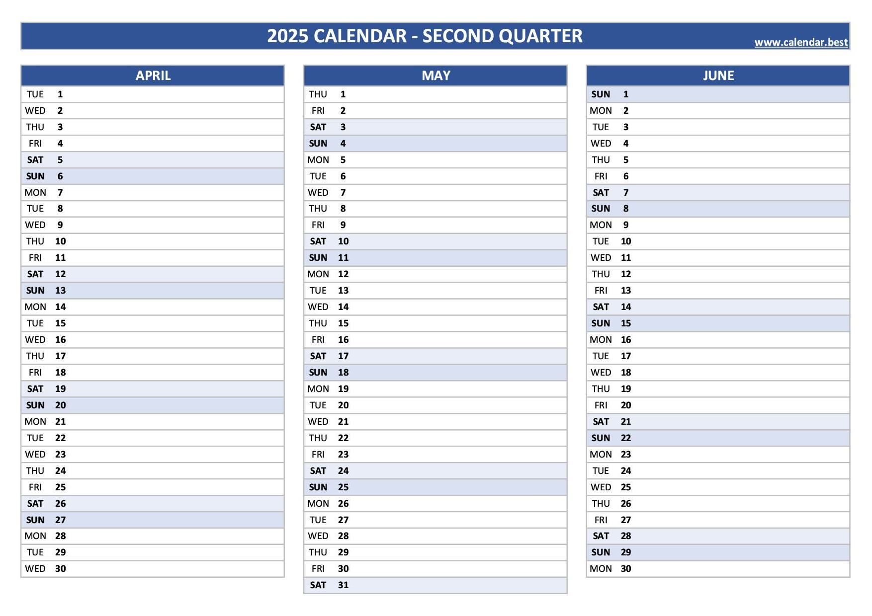 Printable Half Page Monthly Calendar 2025