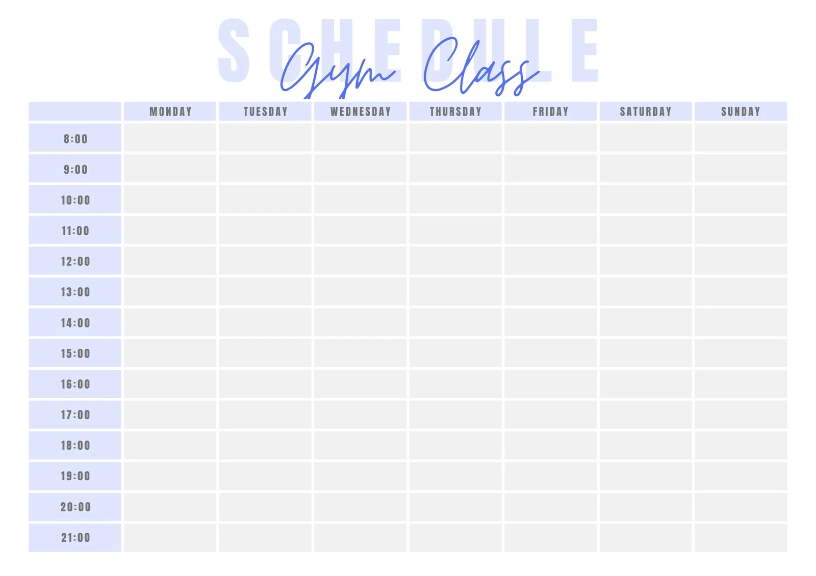 Weekly Calendar With Times Printable