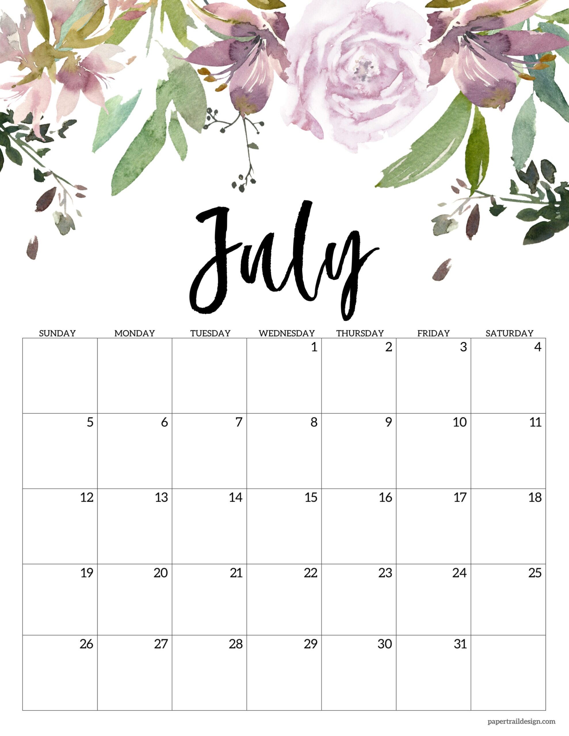 Printable 2026 July And August Calendar