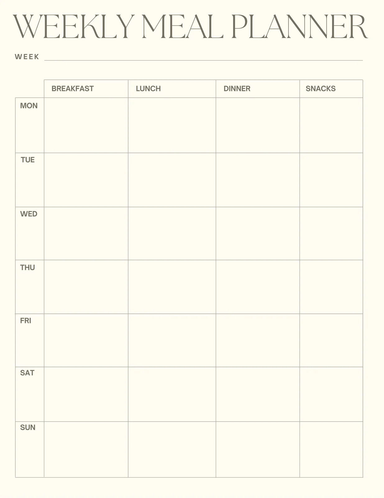 Free Printable Meal Planner Templates To Edit Online Canva