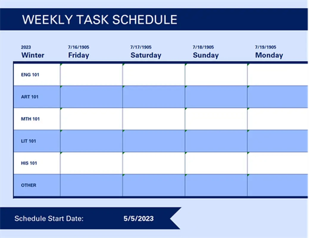 Printable Weekly Calendar By Half Hour
