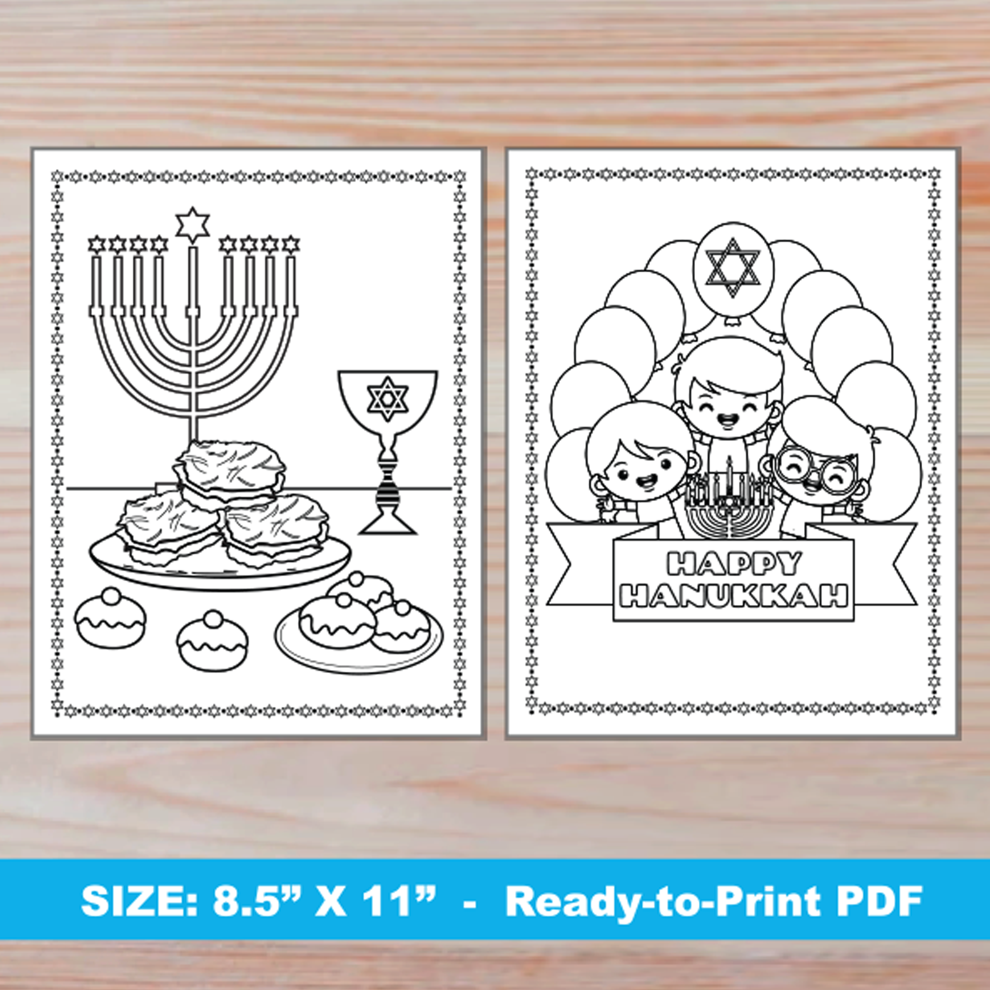 Hanukkah Coloring Pages For Kids Jewish Holiday PRINTABLE Activity Chanukah Coloring Pages Classful