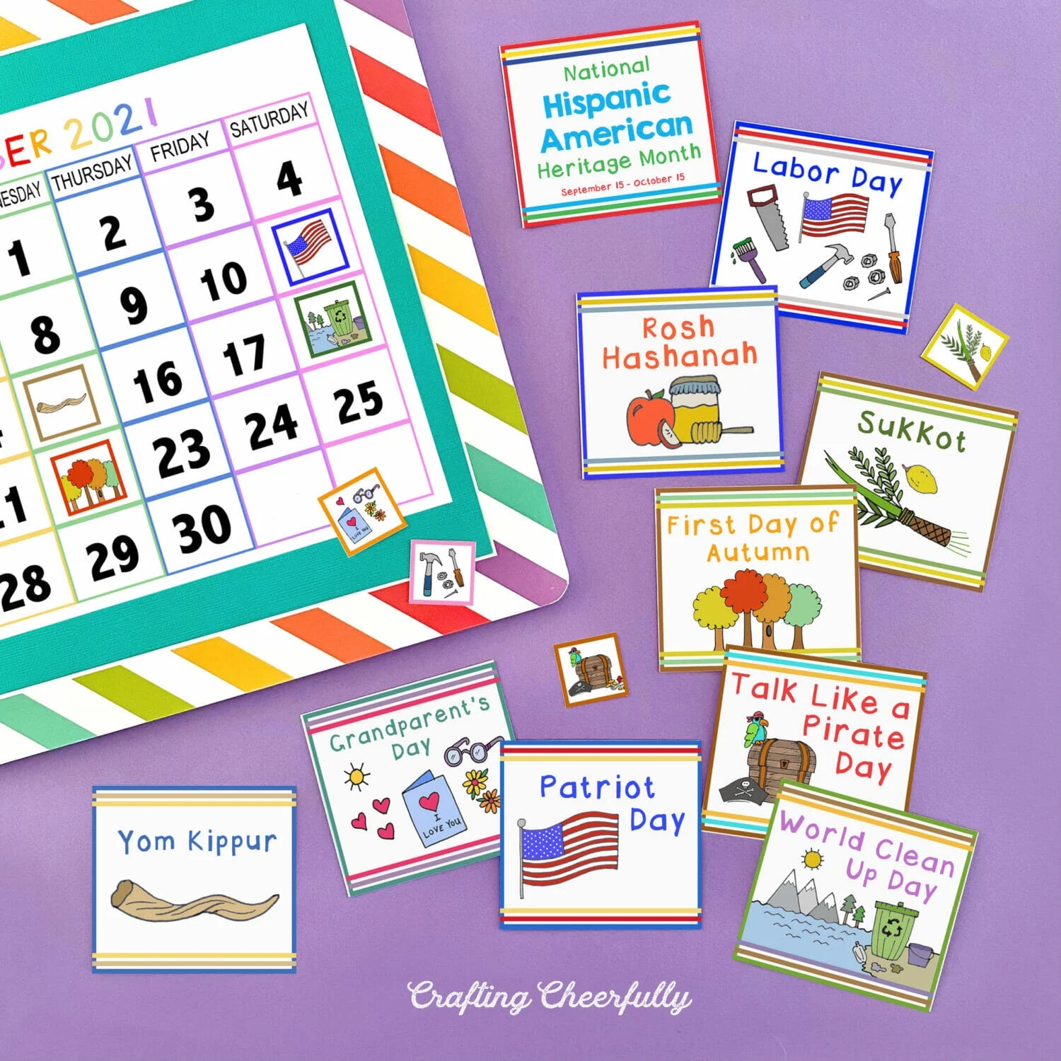 Holiday Calendar Cards For Children s Calendar Crafting Cheerfully