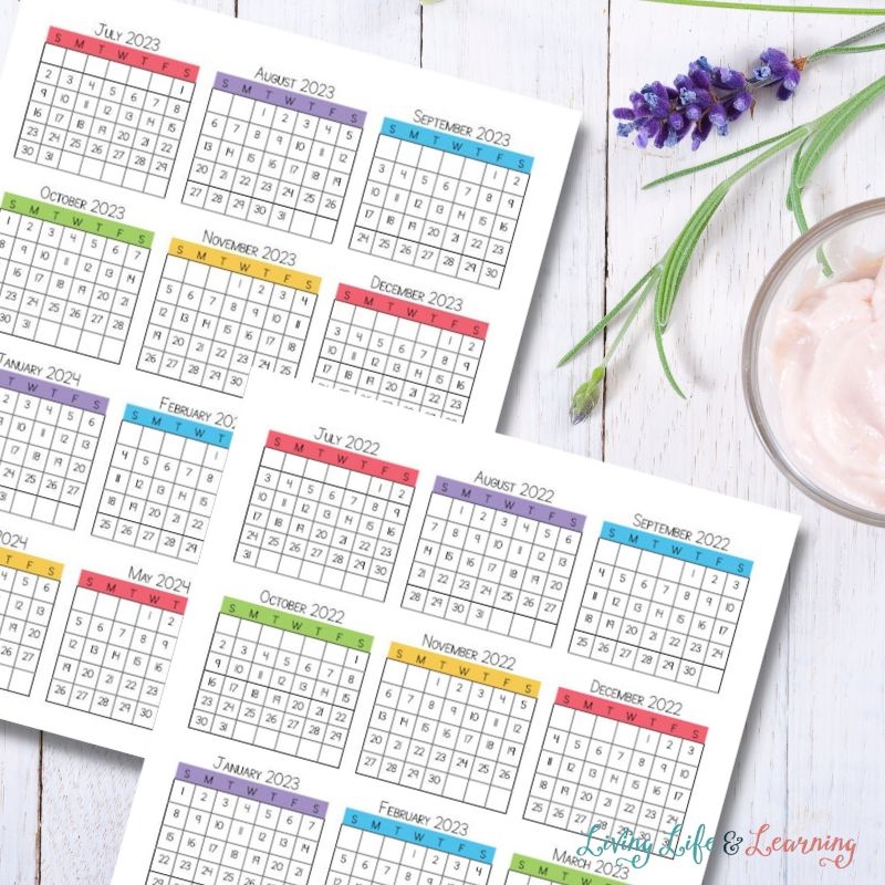 Homeschool Year At A Glance Printable