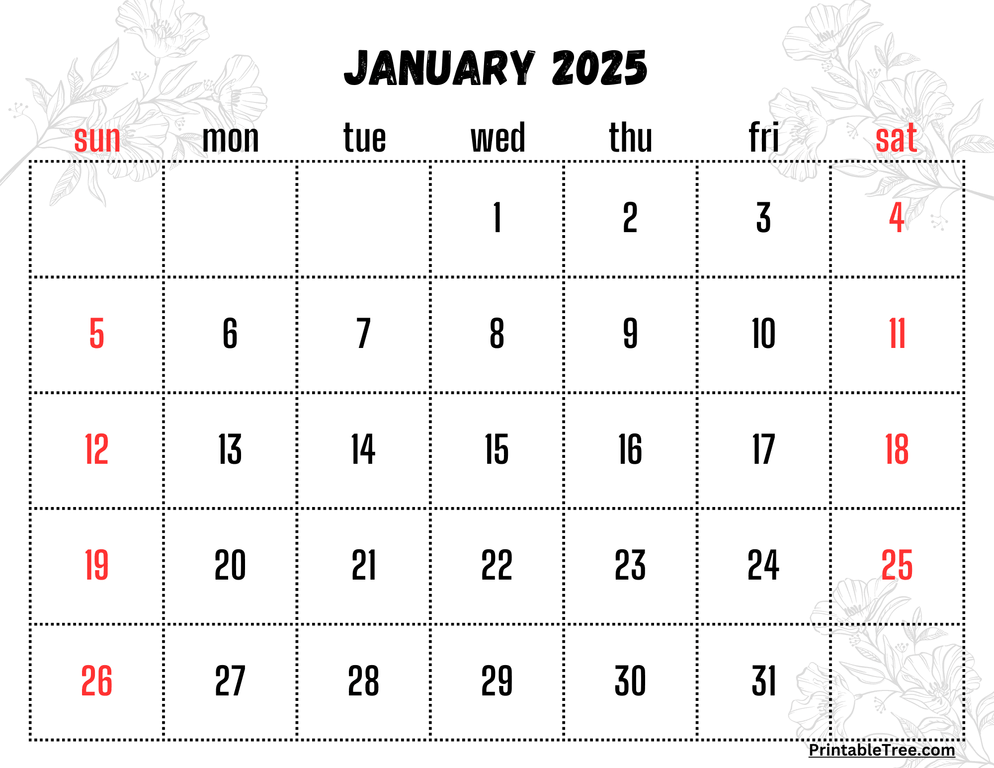 Calendar 2025 Pdf Printable
