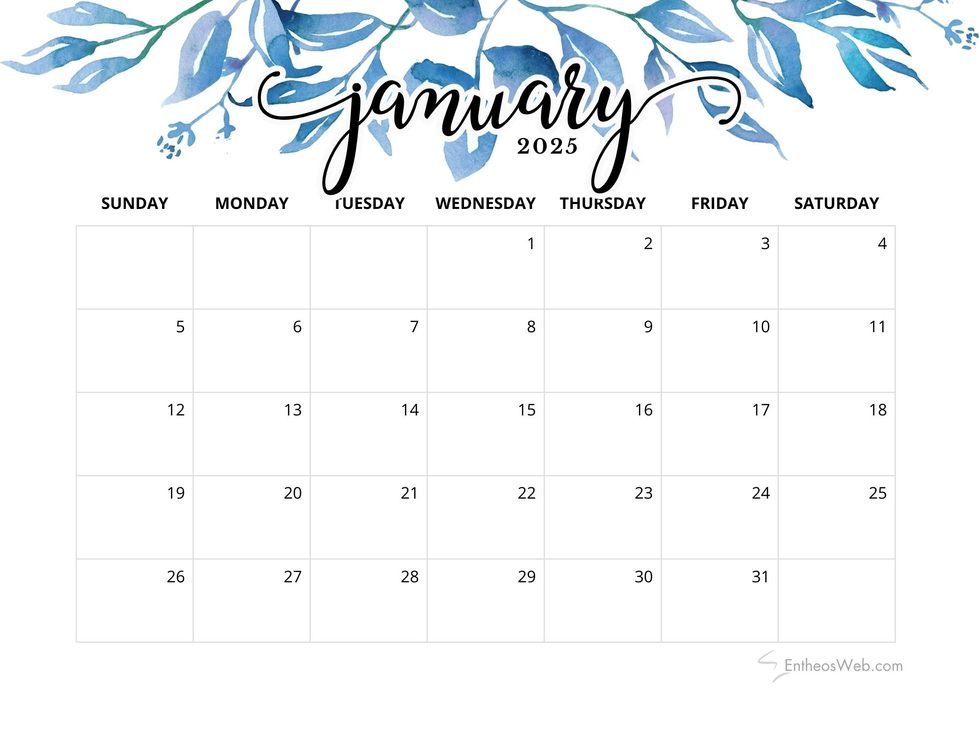 November Calendar For 2025 Printable