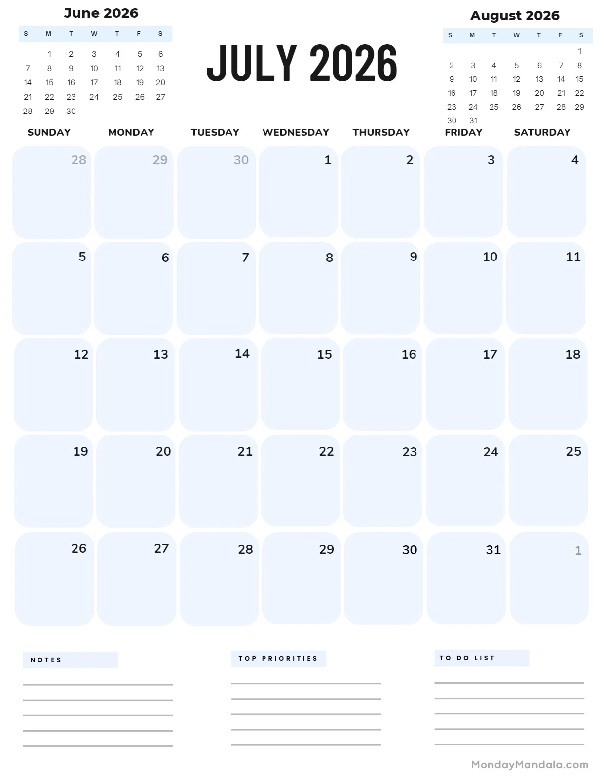 july 2026 calendars 52 free pdf printables