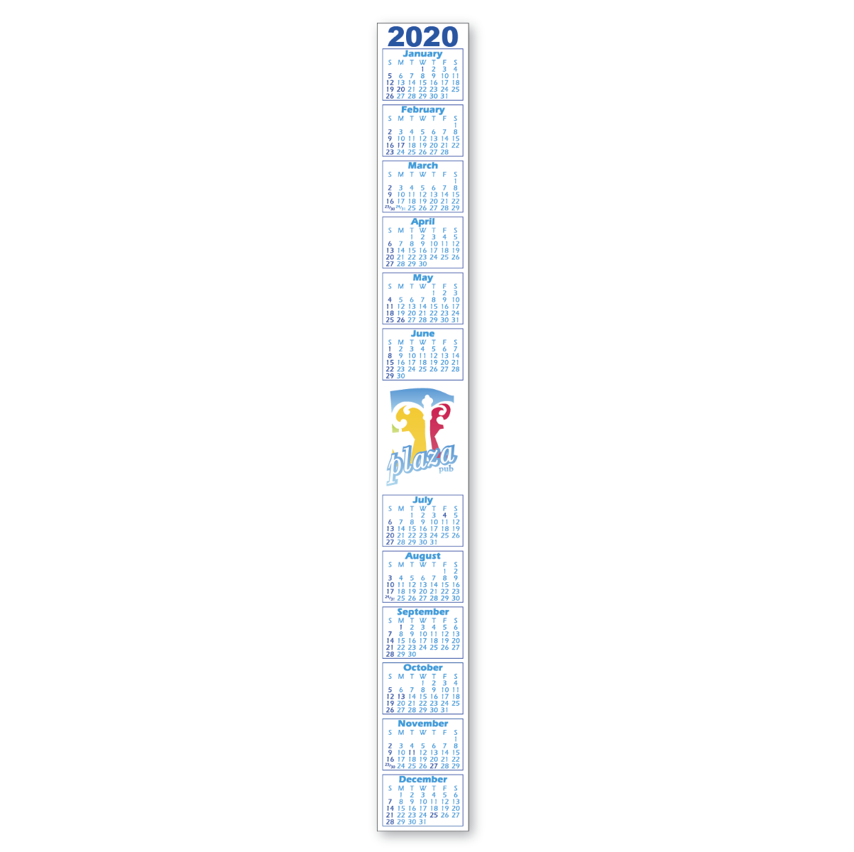 2025 Strip Calendar Printable