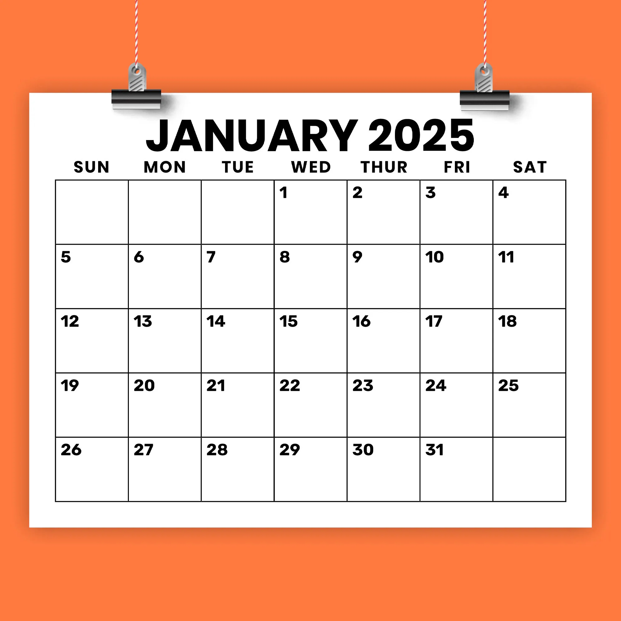 Large Calendar Pdf Etsy