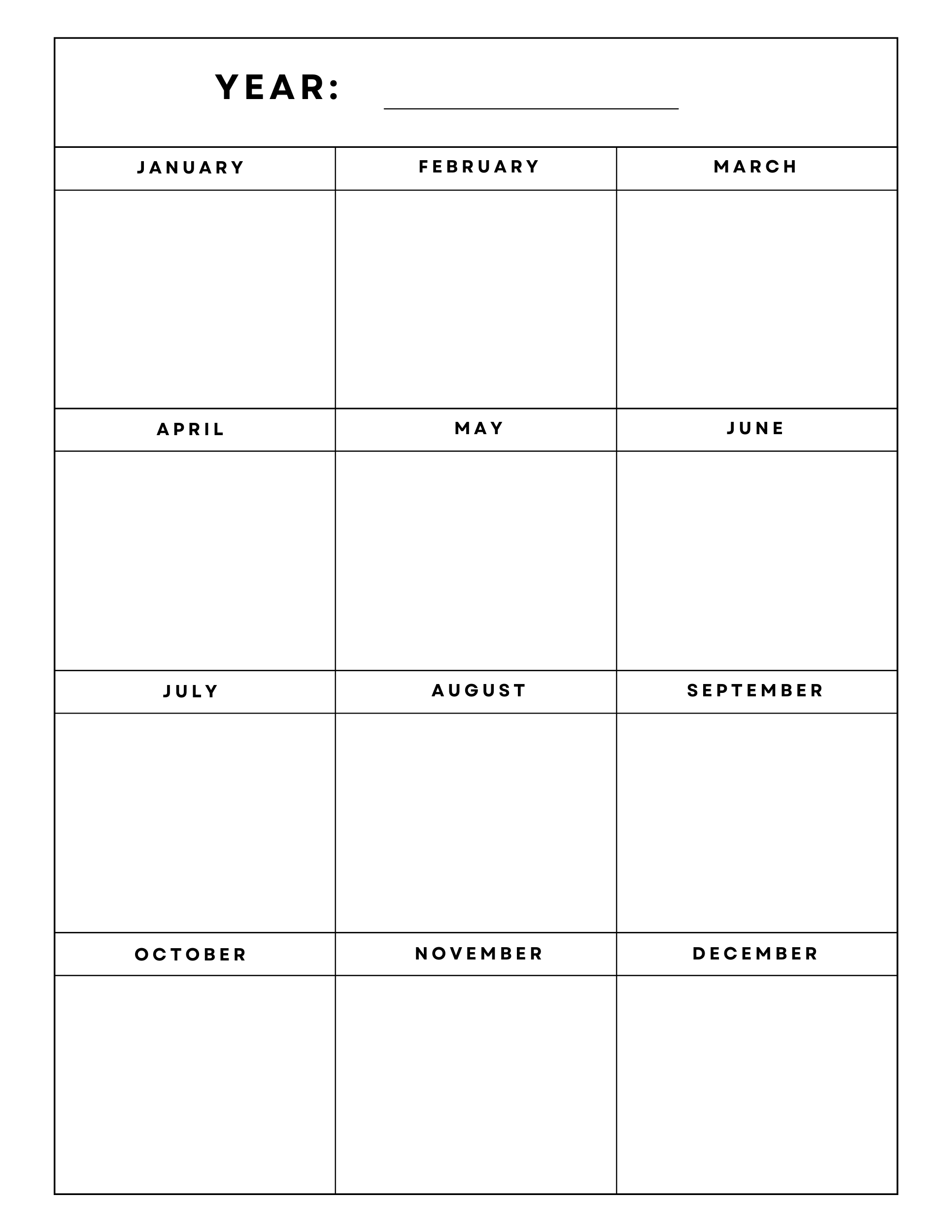 Weekly Calendar Printable Blank