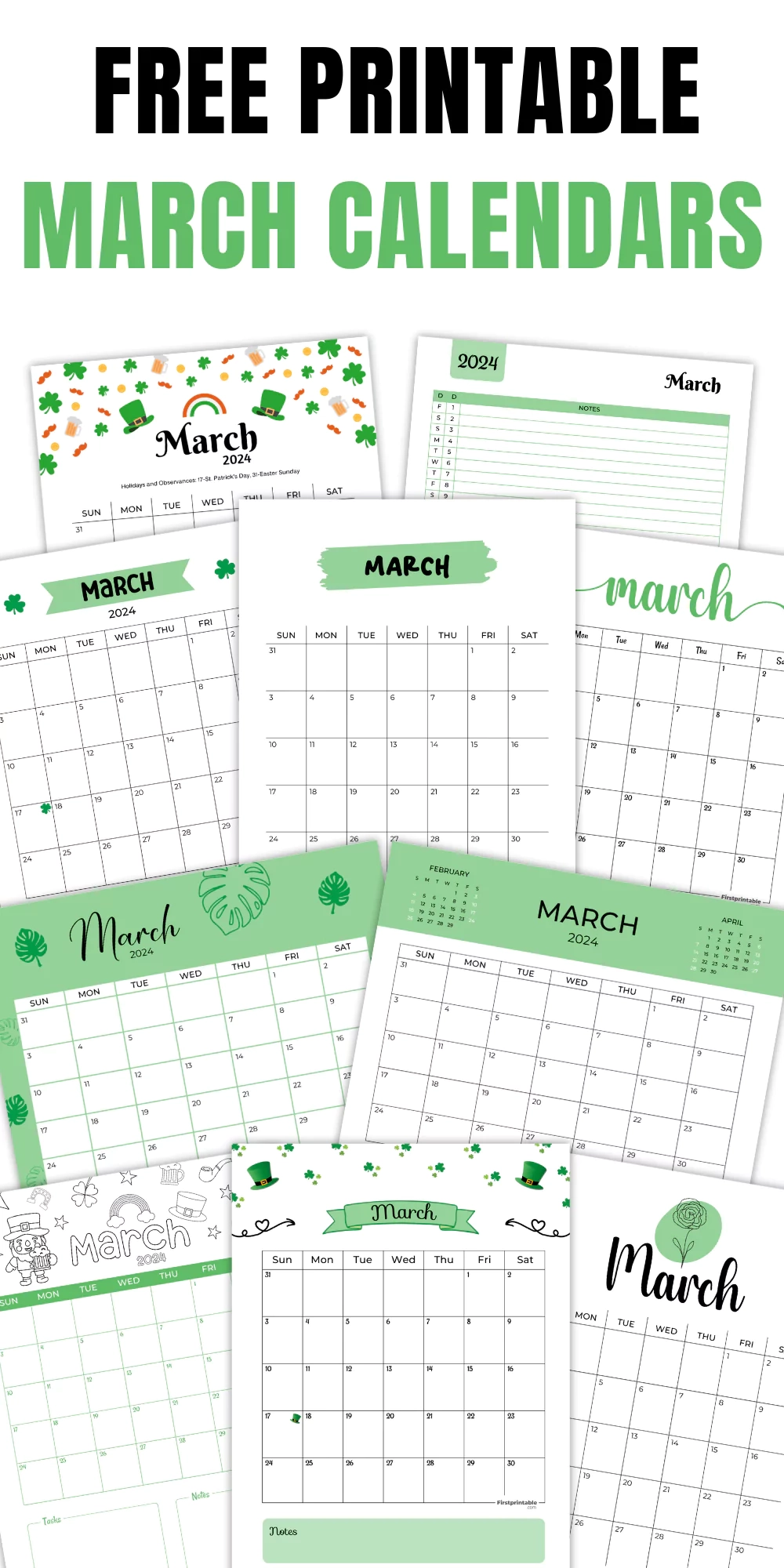 March 2024 Calendars 40 Free Printable PDF