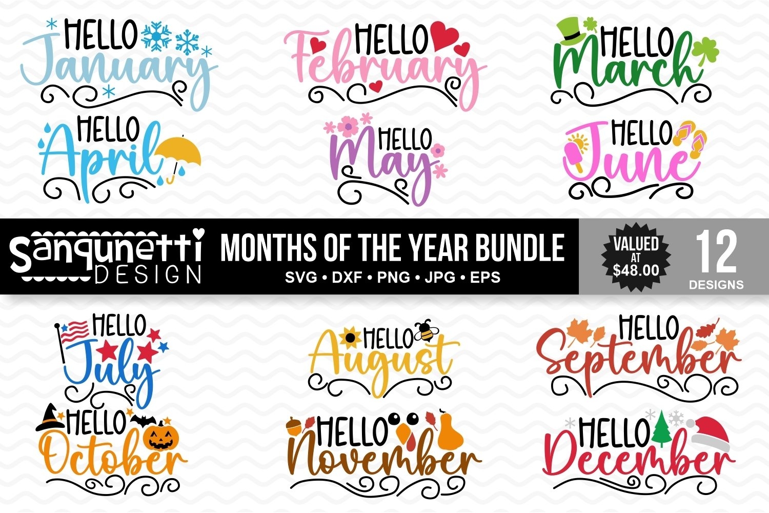 Months Of The Year Calendar Headers