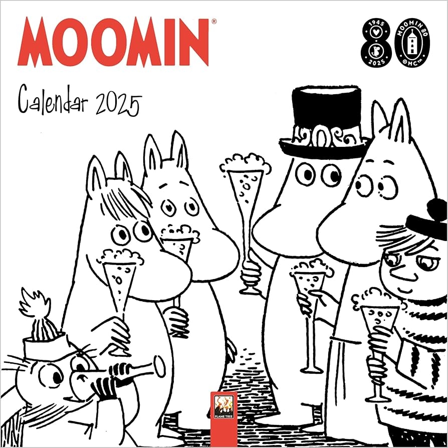 Moomin Comic Strip Mini Wall Calendar 2025 Art Calendar Flame Tree Studio Amazon de Books