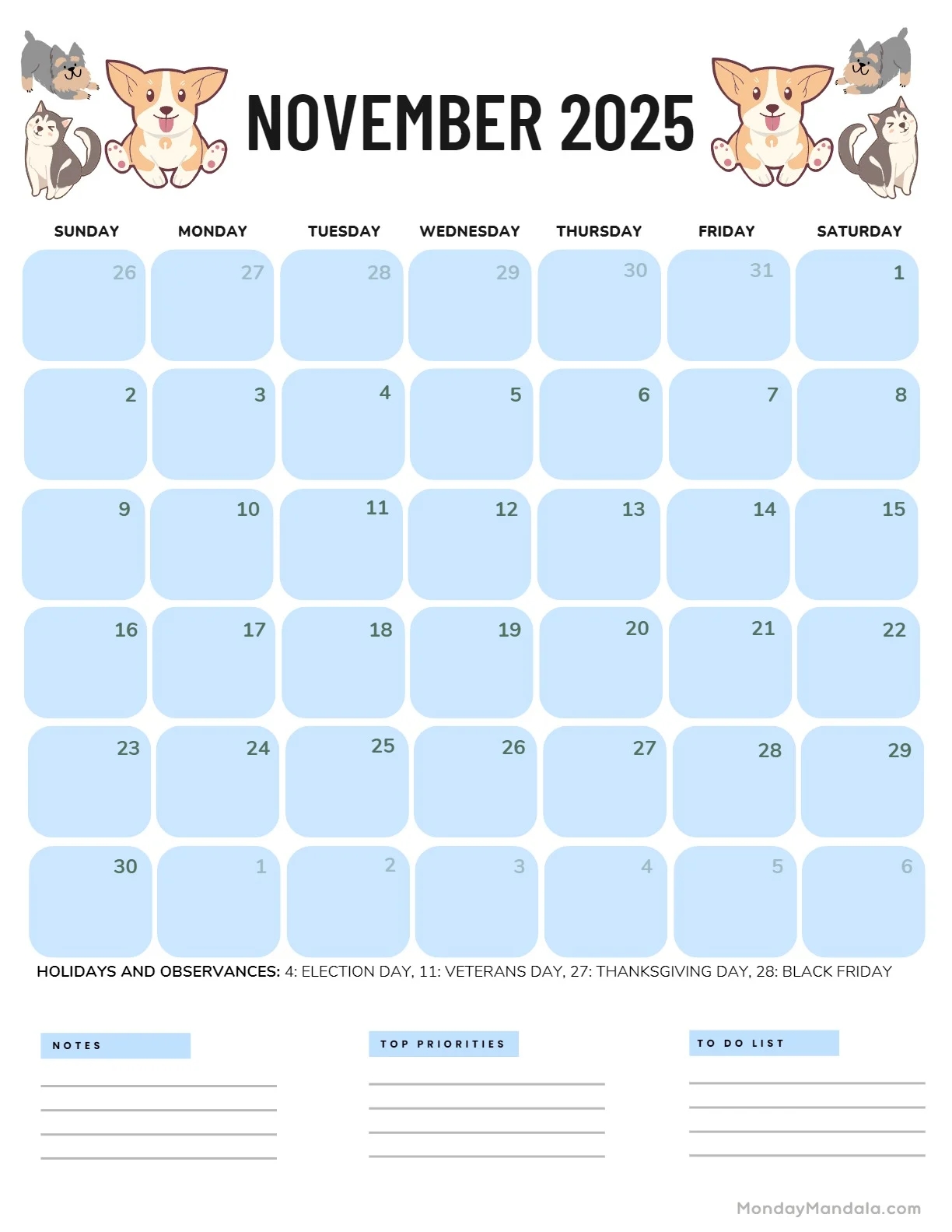 november 2025 calendar 52 free pdf printables