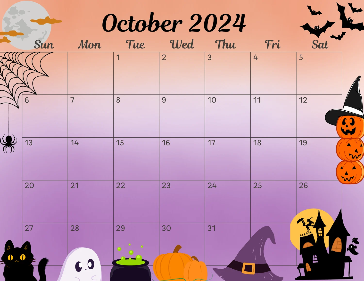 October 2024 January 2025 Printable Calendar Payhip October 2024 January 2025 Printable Calendar Payhip
