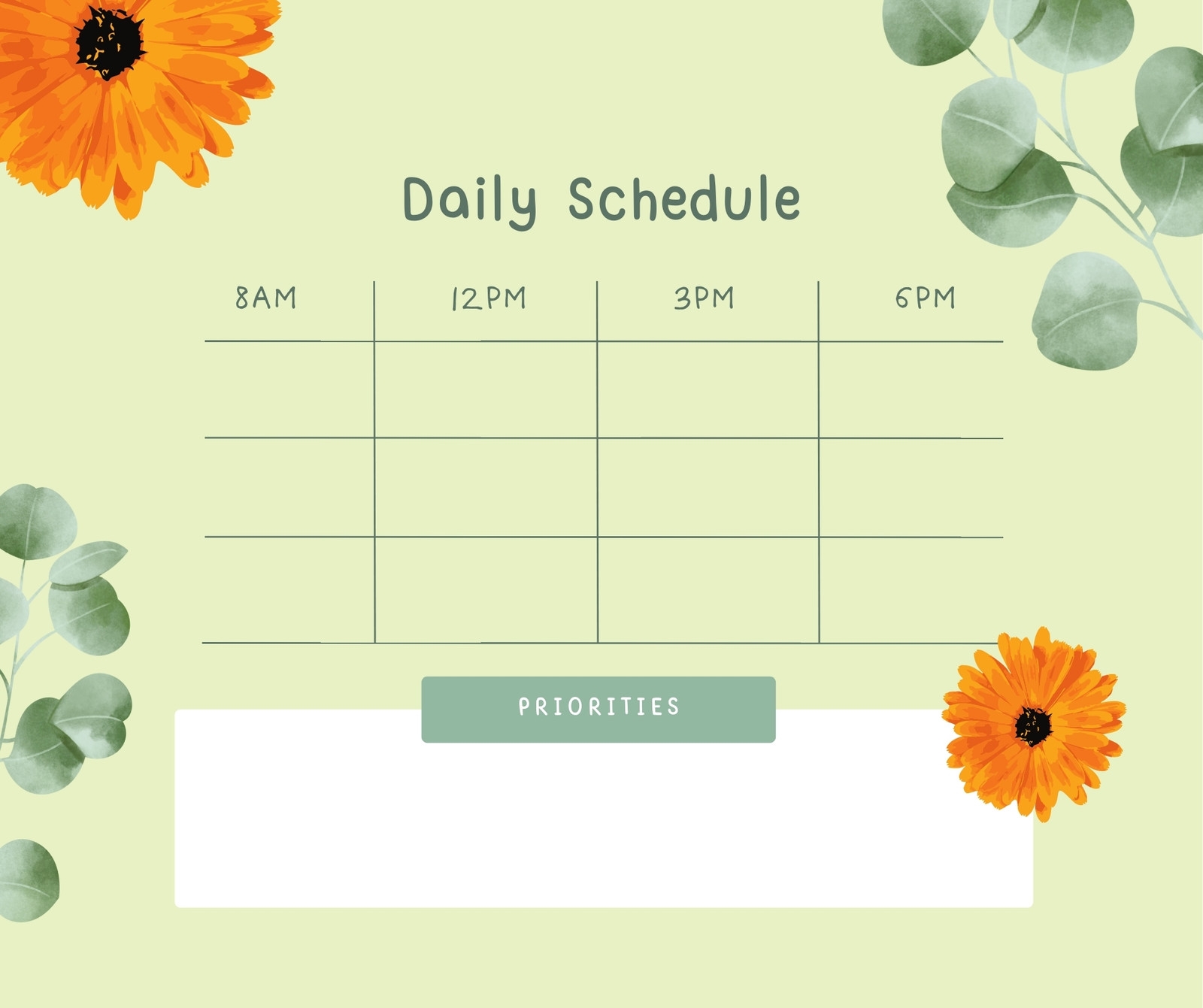 Free Printable Weekly Calendar From 8am To 6pm