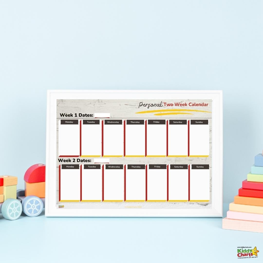 Free Printable Monday First 2 Week Calendar Template