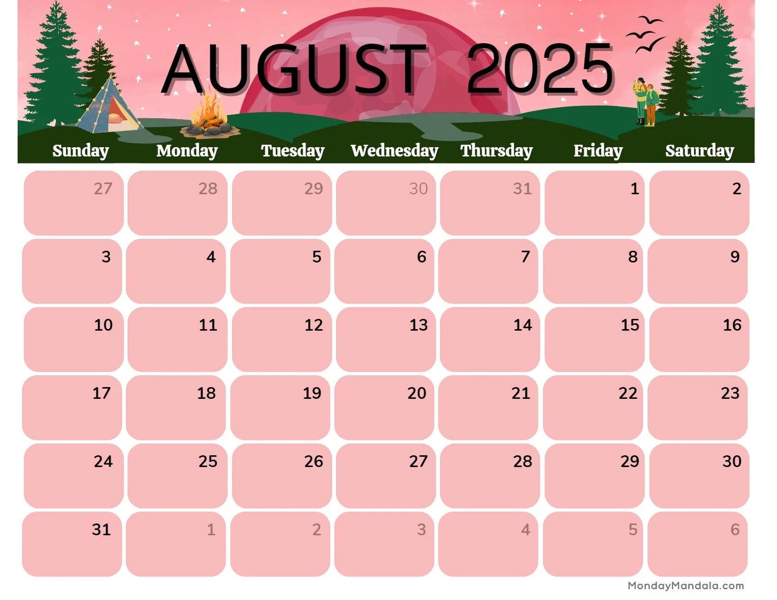 Printable Calendars For 2025 2026 Free PDFs 