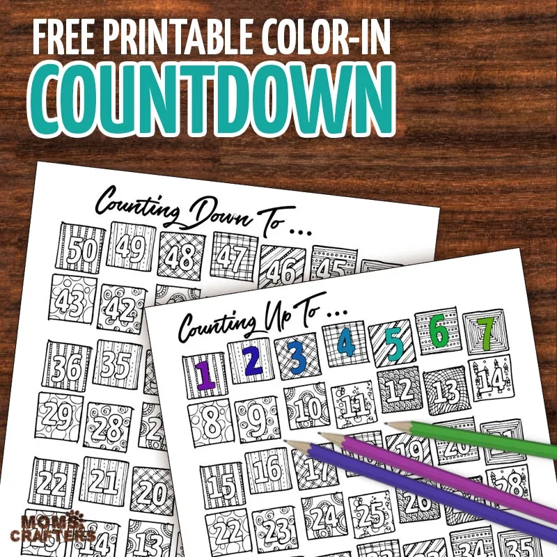 Free Printable Countdown Calendar Template