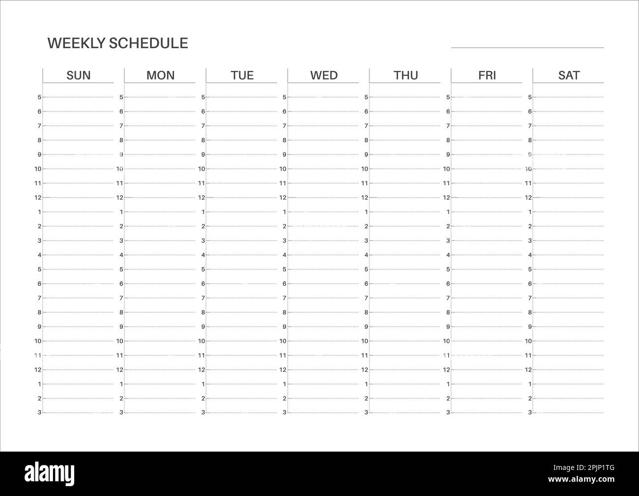 printable weekly planner black and white stock photos images alamy