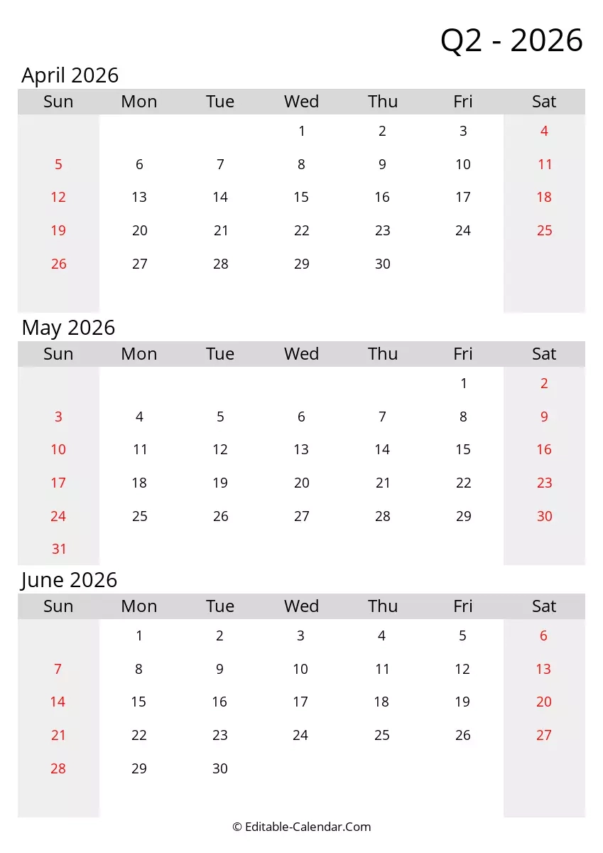 June 2026 Printable Calendar Word June 2026 Printable Calendar Word