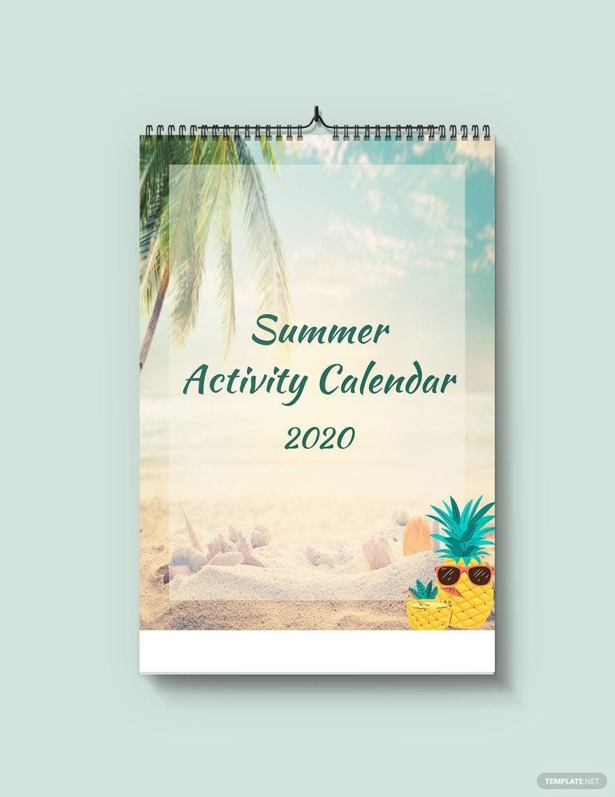 summer activity desk calendar template in google docs word pages download template