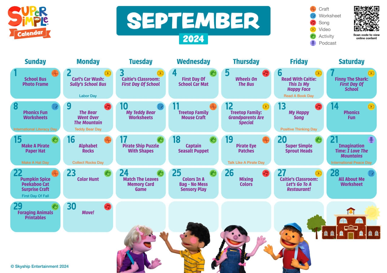 Super Simple Calendar Super Simple