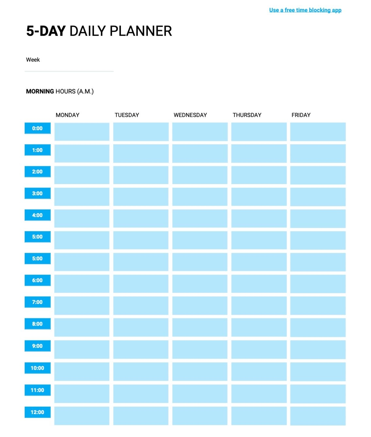 Time Blocking Planner 9 Free Time Block Templates Time Blocking Planner 9 Free Time Block Templates