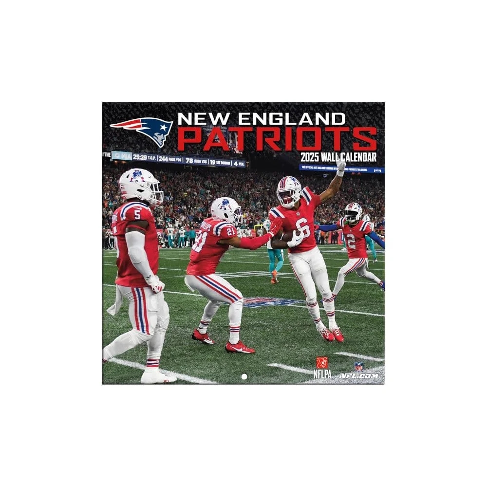Turner Licensing NFL New England Patriots 2025 Mini Wall Calendar Walmart