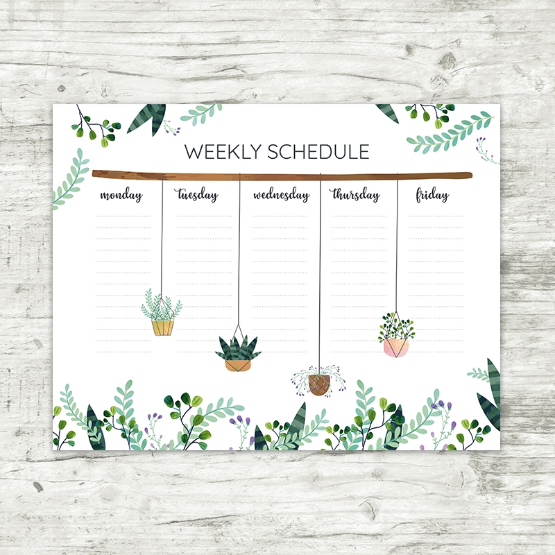 Cute Printable Weekly Calendar
