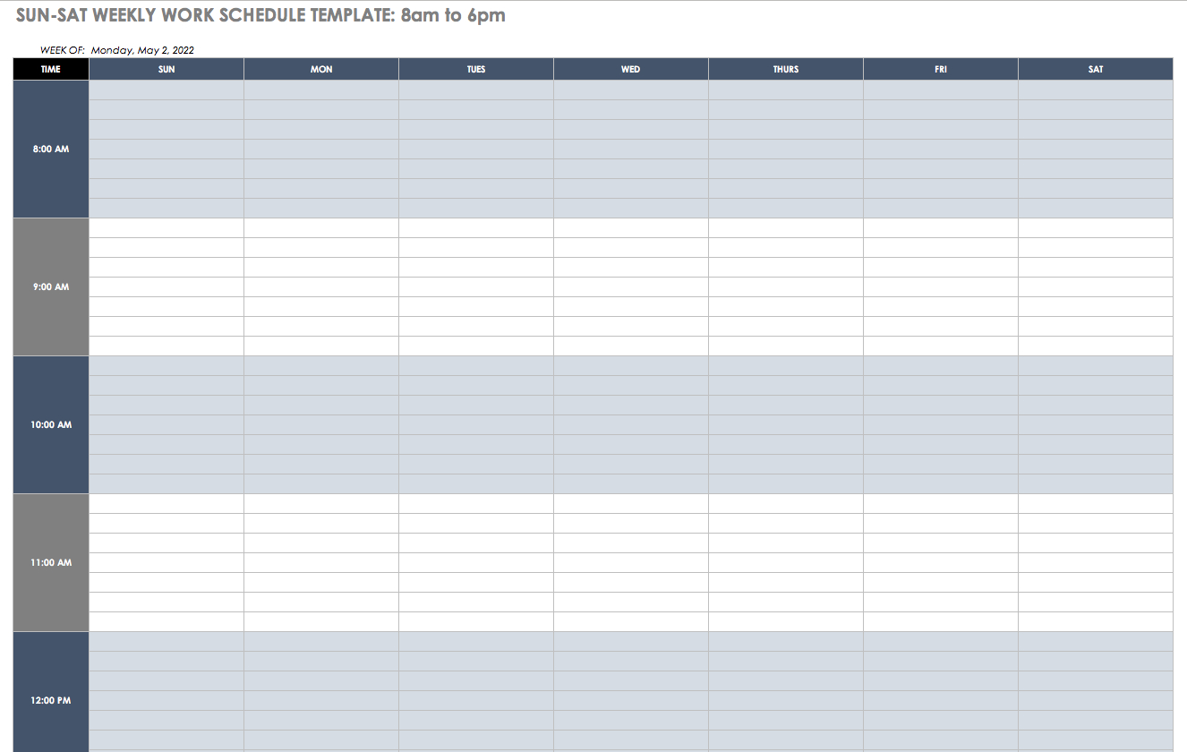 Weekly Schedule Maker For Work Chickswery