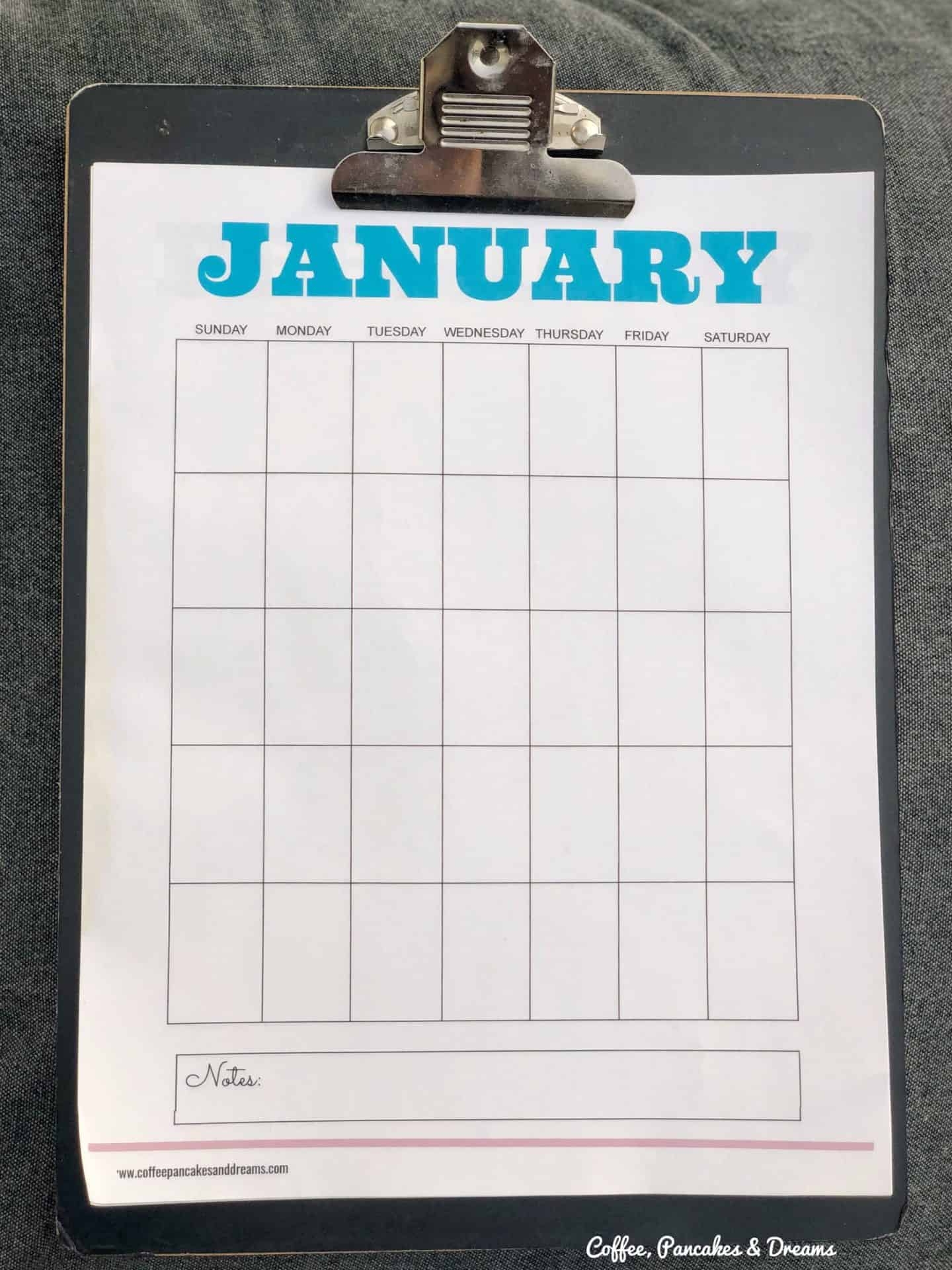 2021 Free Printable Calendar Pages DIY Calendar Clipboard Idea Organize By Dreams