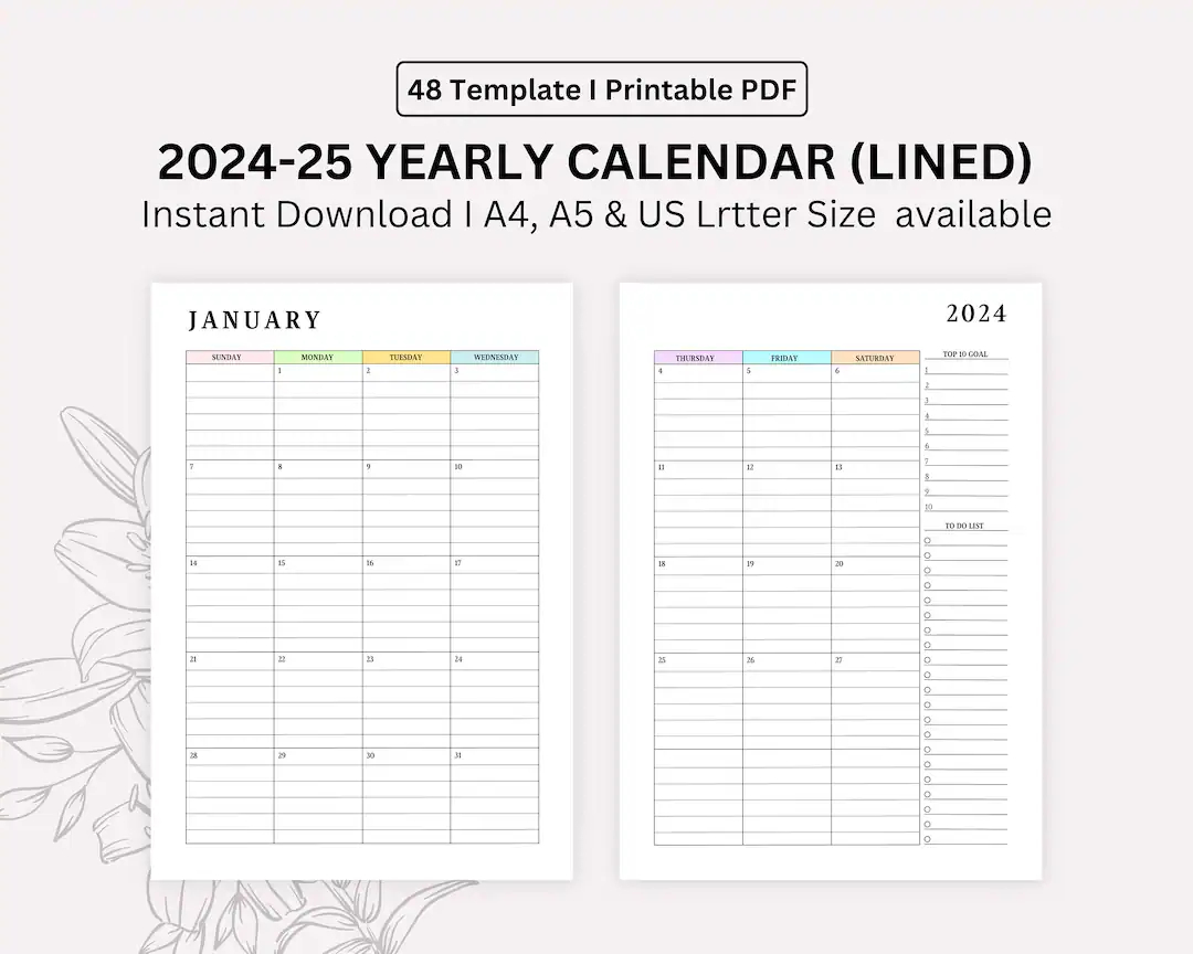 2024 2025 monthly lined calendar printable dated month on 2 pages month at a glance a4 a5 letter half instant download etsy 2024 2025 monthly lined calendar printable dated month on 2 pages month at a glance a4 a5 letter half instant download etsy
