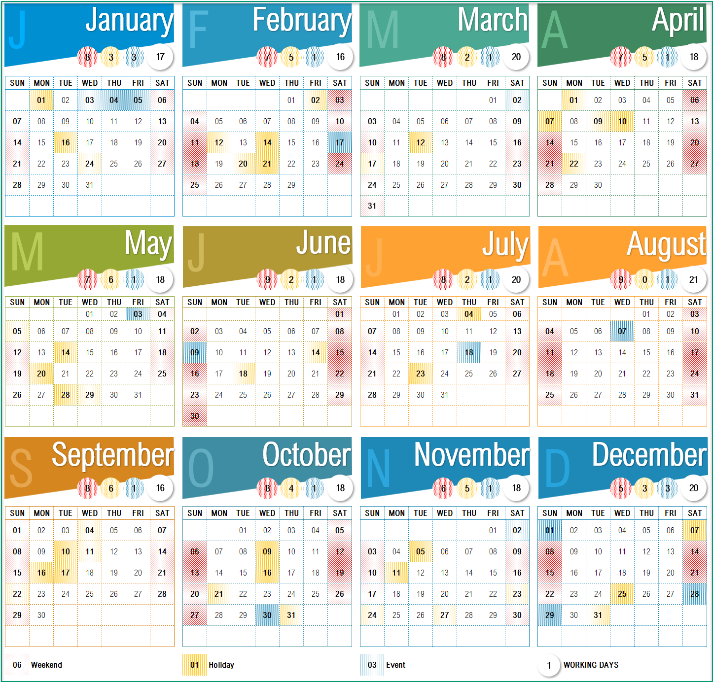 2024 Calendar Template With 24 Designs Excel Spreadsheet Eloquens 2024 Calendar Template With 24 Designs Excel Spreadsheet Eloquens
