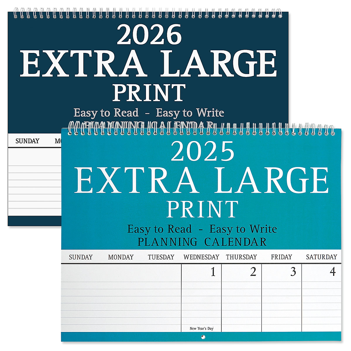 2025 2026 extra large print calendars current catalog