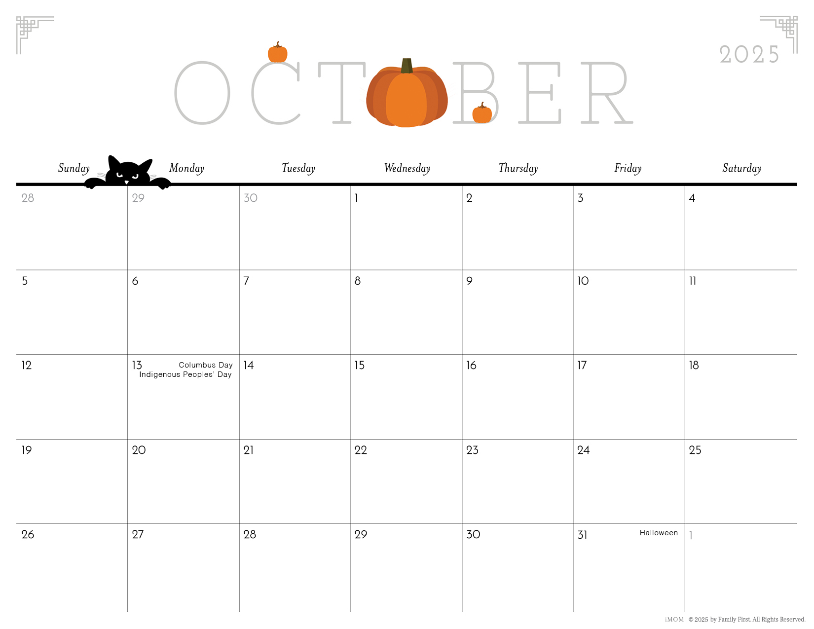 Cute Calendar Printable