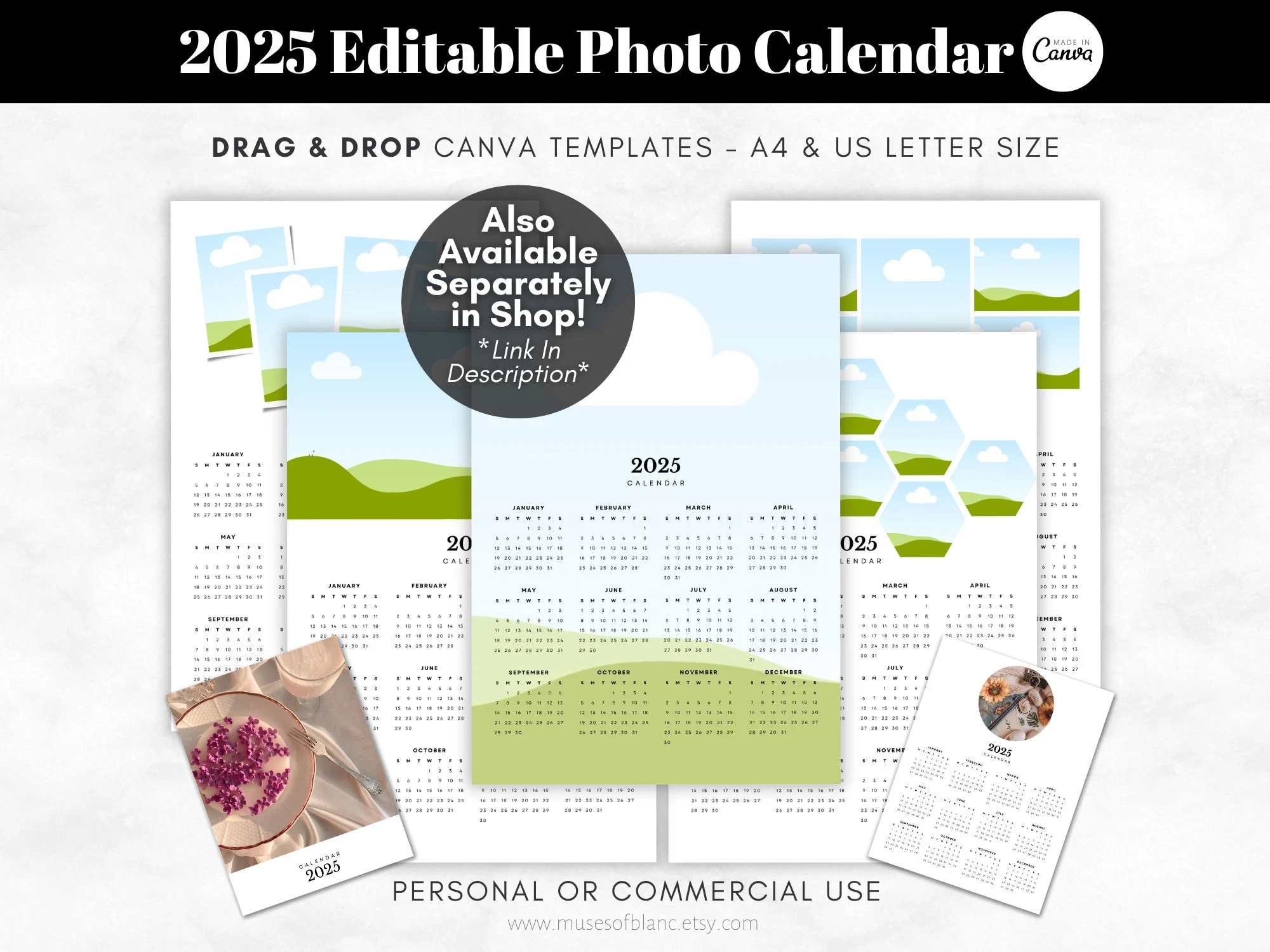 2025 Editable Calendar Template 2025 Monthly Calendar 2025 Yearly Calendar Printable Wall Calendar Digital Planner Custom Calendar DIY Etsy de