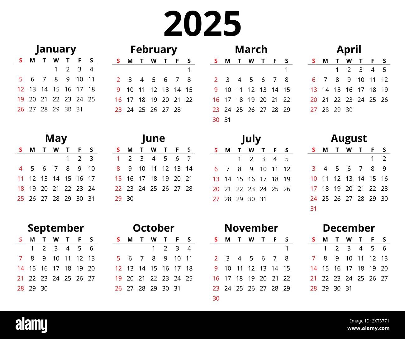 Calendars 2025 Printable