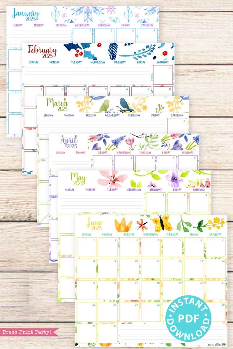 Printable Calendar Monthly 2025