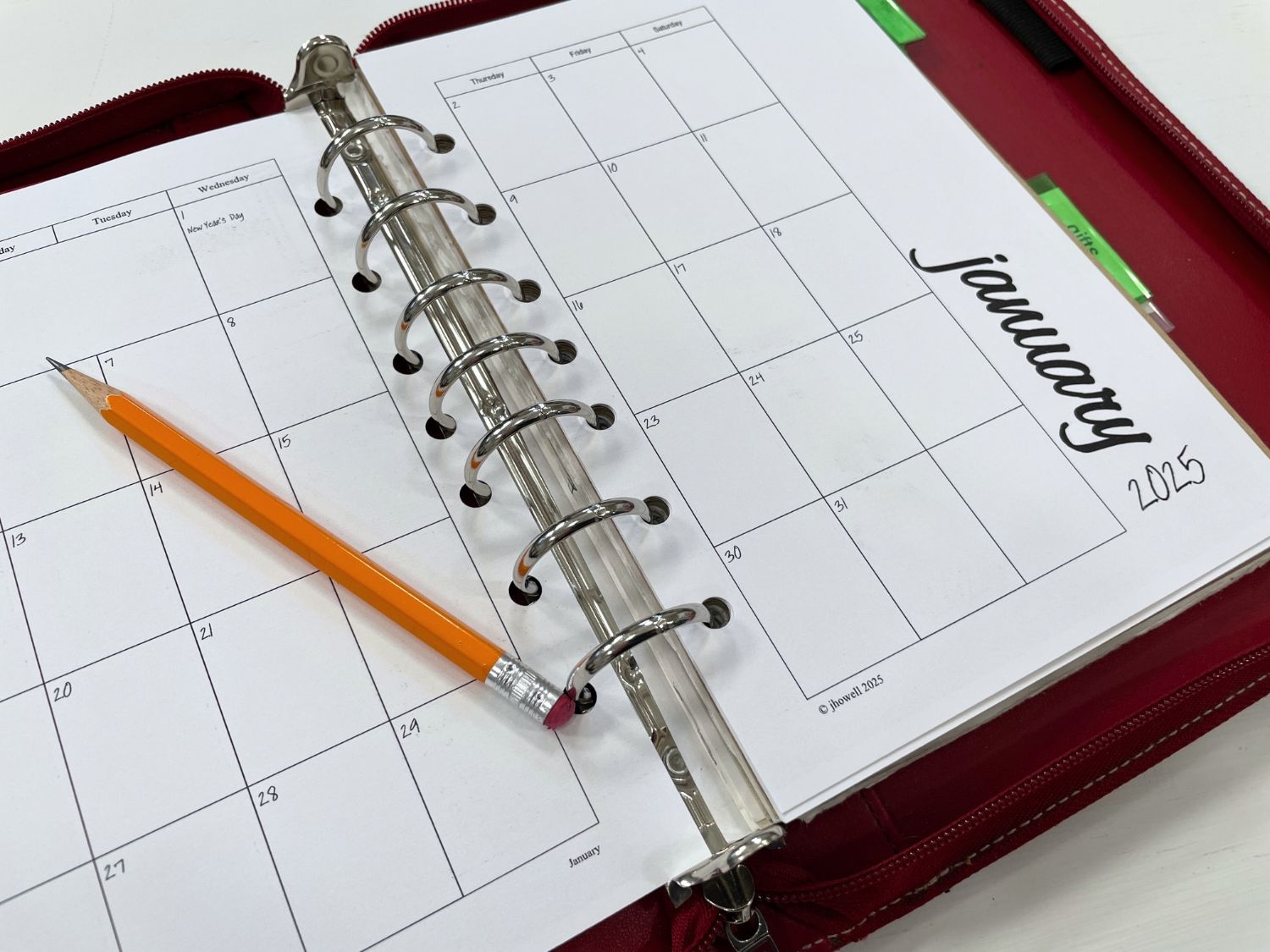 2025 Planning Calendar Printable