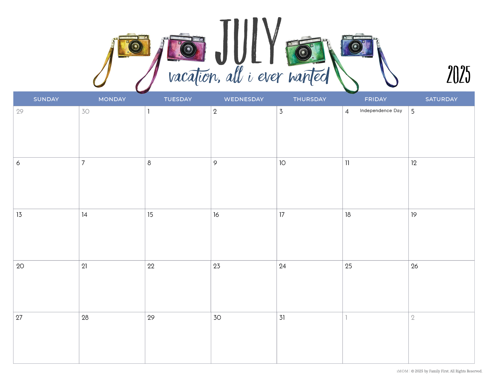 Printable Photo Calendar 2025