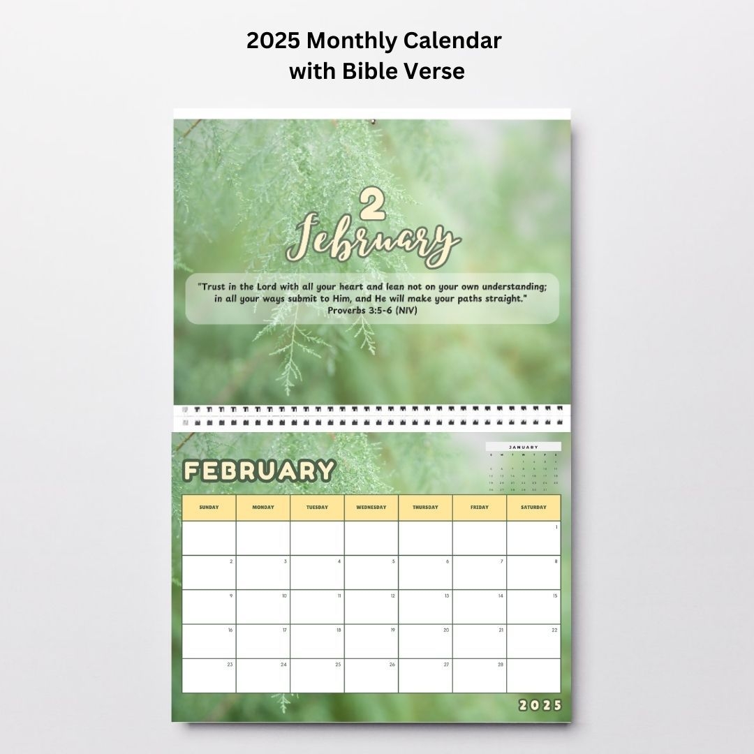 2025 Printable Monthly Calendar With Bible Verse By Tabithadigitalph Raket PH