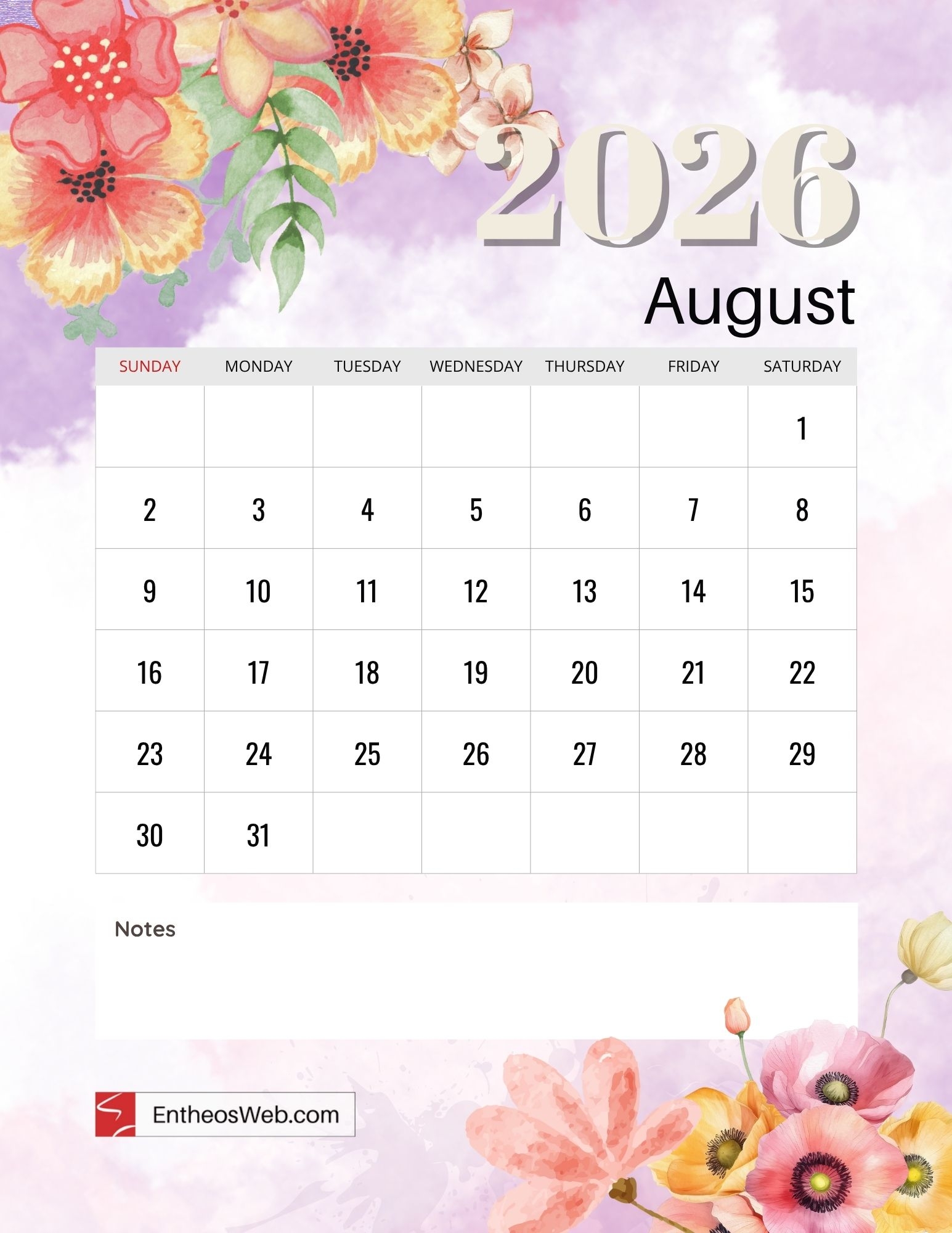 2026 Floral Month Calendar Printables EntheosWeb 2026 Floral Month Calendar Printables EntheosWeb