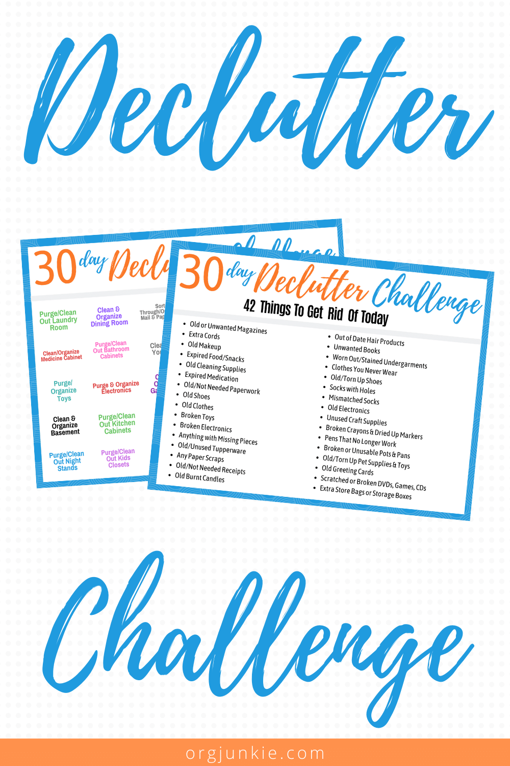 30 Day Declutter Challenge With Free Declutter Printables To Help 