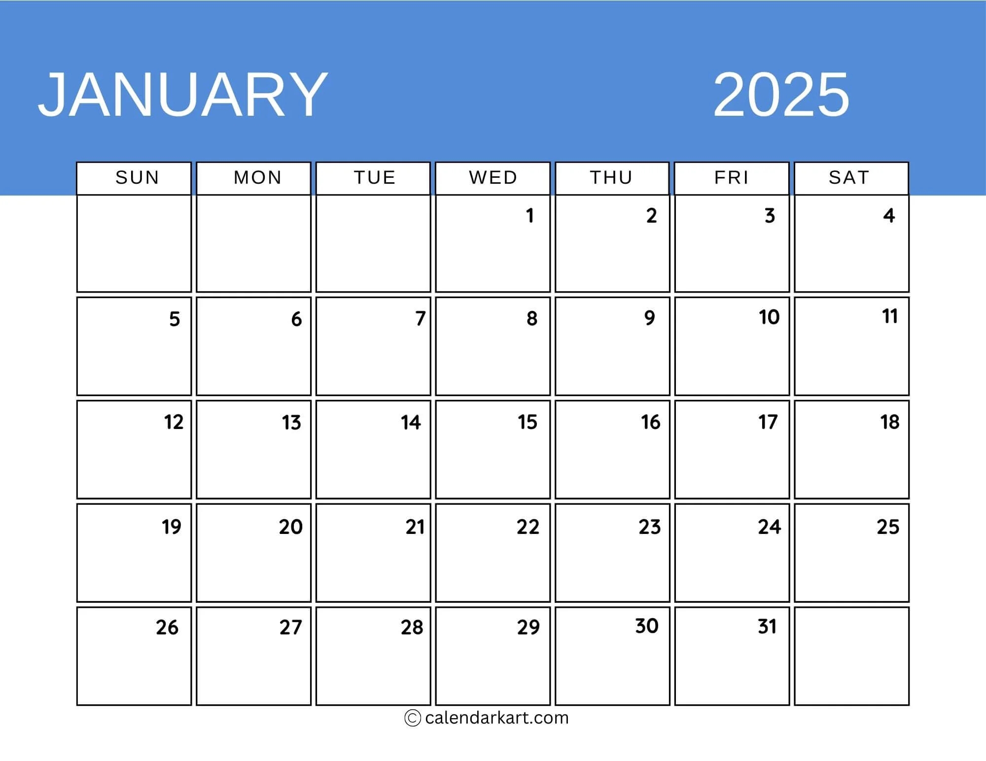 Calendar 2025 Printable Word